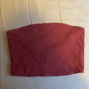 Garage Burgundy Tube Top